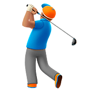 🏌🏽‍♂️ Emoji Hombre Jugando Al Golf: Tono De Piel Medio en Apple iOS 10.2.