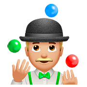 Emoji 🤹🏼‍♂️ Giocoliere Uomo: Carnagione Abbastanza Chiara su Apple iOS 10.2.
