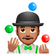Emoji 🤹🏽‍♂️ Giocoliere Uomo: Carnagione Olivastra su Apple iOS 10.2.