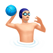 🤽🏻‍♂️ Emoji Homem Jogando Polo Aquático: Pele Clara na Apple iOS 10.2.