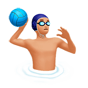 🤽🏼‍♂️ Emoji Hombre Jugando Al Waterpolo: Tono De Piel Claro Medio en Apple iOS 10.2.