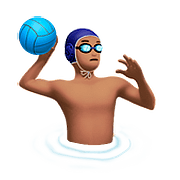 🤽🏽‍♂️ Emoji Hombre Jugando Al Waterpolo: Tono De Piel Medio en Apple iOS 10.2.