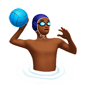 🤽🏾‍♂️ Emoji Homem Jogando Polo Aquático: Pele Morena Escura na Apple iOS 10.2.