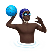 🤽🏿‍♂️ Emoji Homem Jogando Polo Aquático: Pele Escura na Apple iOS 10.2.