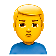 Emoji 🙎‍♂️ Uomo Imbronciato su Apple iOS 10.2.