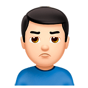 Emoji 🙎🏻‍♂️ Uomo Imbronciato: Carnagione Chiara su Apple iOS 10.2.