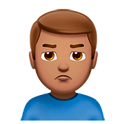 Emoji 🙎🏽‍♂️ Uomo Imbronciato: Carnagione Olivastra su Apple iOS 10.2.