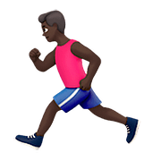 Emoji 🏃🏿‍♂️ Uomo Che Corre: Carnagione Scura su Apple iOS 10.2.