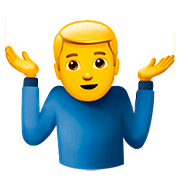 🤷‍♂️ Emoji Homem Dando De Ombros na Apple iOS 10.2.