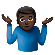 🤷🏿‍♂️ Emoji Homem Dando De Ombros: Pele Escura na Apple iOS 10.2.