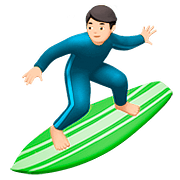 🏄🏻‍♂️ Emoji Homem Surfista: Pele Clara na Apple iOS 10.2.