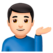 💁🏻‍♂️ Emoji Homem Com A Palma Virada Para Cima: Pele Clara na Apple iOS 10.2.