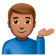 Emoji 💁🏽‍♂️ Uomo Con Suggerimento: Carnagione Olivastra su Apple iOS 10.2.