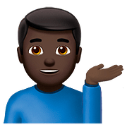 Emoji 💁🏿‍♂️ Uomo Con Suggerimento: Carnagione Scura su Apple iOS 10.2.