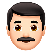 👨🏻 Emoji Hombre: Tono De Piel Claro en Apple iOS 10.2.