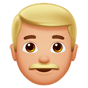Emoji 👨🏼 Uomo: Carnagione Abbastanza Chiara su Apple iOS 10.2.