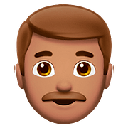 Emoji 👨🏽 Uomo: Carnagione Olivastra su Apple iOS 10.2.
