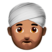 👳🏽‍♂️ Emoji Homem Com Turbante: Pele Morena na Apple iOS 10.2.