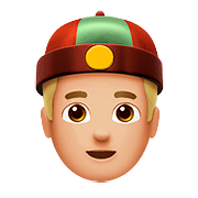 👲🏼 Emoji Mann mit chinesischem Hut: mittelhelle Hautfarbe Apple iOS 10.2.