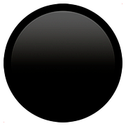 Émoji ⚫ Disque Noir sur Apple iOS 10.2.