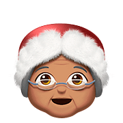 Emoji 🤶🏽 Mamma Natale: Carnagione Olivastra su Apple iOS 10.2.