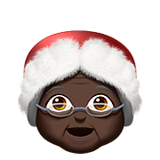 Emoji 🤶🏿 Mamma Natale: Carnagione Scura su Apple iOS 10.2.
