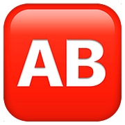 🆎 Emoji Großbuchstaben AB in rotem Quadrat Apple iOS 10.2.