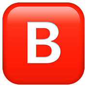 🅱️ Emoji Botão B (tipo Sanguíneo) na Apple iOS 10.2.