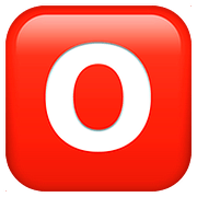 🅾️ Emoji Großbuchstabe O in rotem Quadrat Apple iOS 10.2.