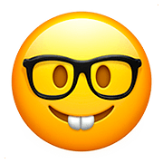 Emoji 🤓 Faccina Nerd su Apple iOS 10.2.