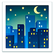 Emoji 🌃 Notte Stellata su Apple iOS 10.2.