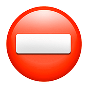 Emoji ⛔ Segnale Di Divieto Di Accesso su Apple iOS 10.2.