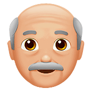 Émoji 👴🏼 Homme âgé : Peau Moyennement Claire sur Apple iOS 10.2.