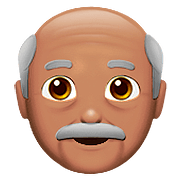 Émoji 👴🏽 Homme âgé : Peau Légèrement Mate sur Apple iOS 10.2.