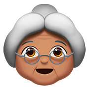 👵🏽 Emoji Anciana: Tono De Piel Medio en Apple iOS 10.2.