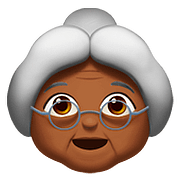 Émoji 👵🏾 Femme âgée : Peau Mate sur Apple iOS 10.2.