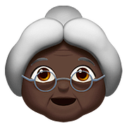 👵🏿 Emoji Anciana: Tono De Piel Oscuro en Apple iOS 10.2.