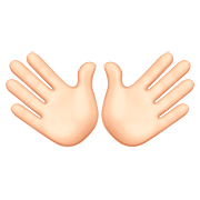 👐🏻 Emoji Mãos Abertas: Pele Clara na Apple iOS 10.2.