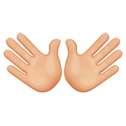 👐🏼 Emoji Mãos Abertas: Pele Morena Clara na Apple iOS 10.2.