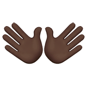 👐🏿 Emoji Mãos Abertas: Pele Escura na Apple iOS 10.2.
