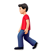 🚶🏻 Emoji Pessoa Andando: Pele Clara na Apple iOS 10.2.
