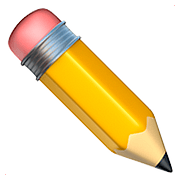 Émoji ✏️ Crayon sur Apple iOS 10.2.