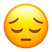 😔 Emoji Rosto Deprimido na Apple iOS 10.2.
