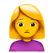Emoji 🙍 Persona Corrucciata su Apple iOS 10.2.