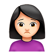 🙍🏻 Emoji missmutige Person: helle Hautfarbe Apple iOS 10.2.