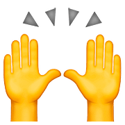 Émoji 🙌 Mains Levées sur Apple iOS 10.2.