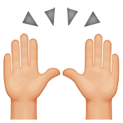 🙌🏼 Emoji Manos Levantadas Celebrando: Tono De Piel Claro Medio en Apple iOS 10.2.