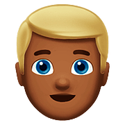 👱🏾 Emoji Persona Adulta Rubia: Tono De Piel Oscuro Medio en Apple iOS 10.2.
