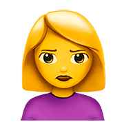 🙎 Emoji Pessoa Fazendo Bico na Apple iOS 10.2.
