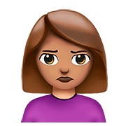 🙎🏽 Emoji Persona Haciendo Pucheros: Tono De Piel Medio en Apple iOS 10.2.